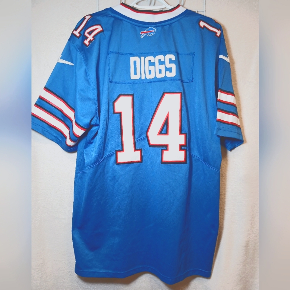 NIKE NFL BUFFALO BILLS #14 STEFON DIGGS PLAYER'S JERSEY BLUE WHITE SIZE LARGE